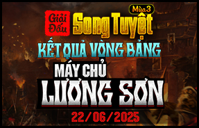 KẾT QUẢ VÒNG BẢNG - SONG TUYỆT 3 - LƯƠNG SƠN
