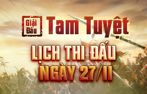 LỊCH THI ĐẤU NGÀY 27/11